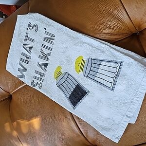 Project 62 kitchen tea towel flour sack what's shakin' salt and pepper shakers
